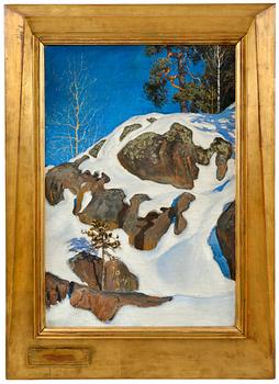 146. Akseli Gallen-Kallela, "LUMIPÄLVIÄ KALLIOILLA/KALELA.".