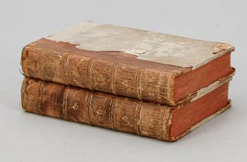 BOK, vol I-II, "Geschichte Gustav Adolphs Königs von Schweden..." av Mauvillon de Éléazar, Breslau 1775-77.