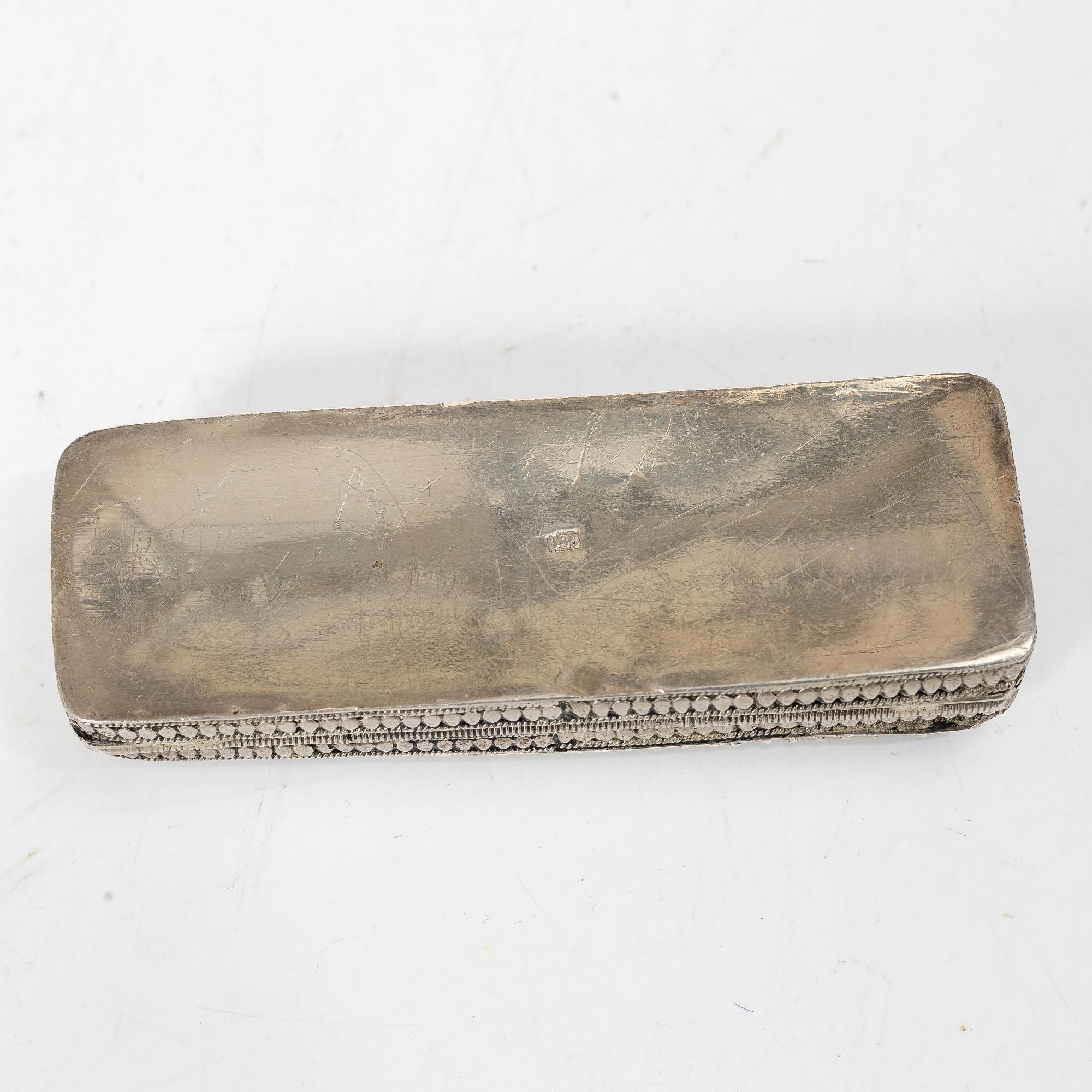 Boxes, 4 pcs, silver and niello, including Moscow, Russia 1873.