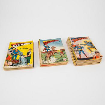 A set of "Stålmannen" comic books complete years 1950-1953.