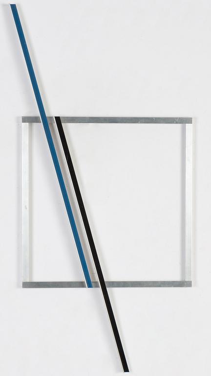 Lars-Erik Falk, relief, painted metal, signed and dated 1983.