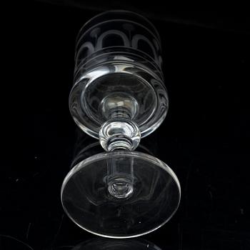 BERTIL VALLIEN, servis, 82 delar, glas, "Husar", Boda, 1970-tal.