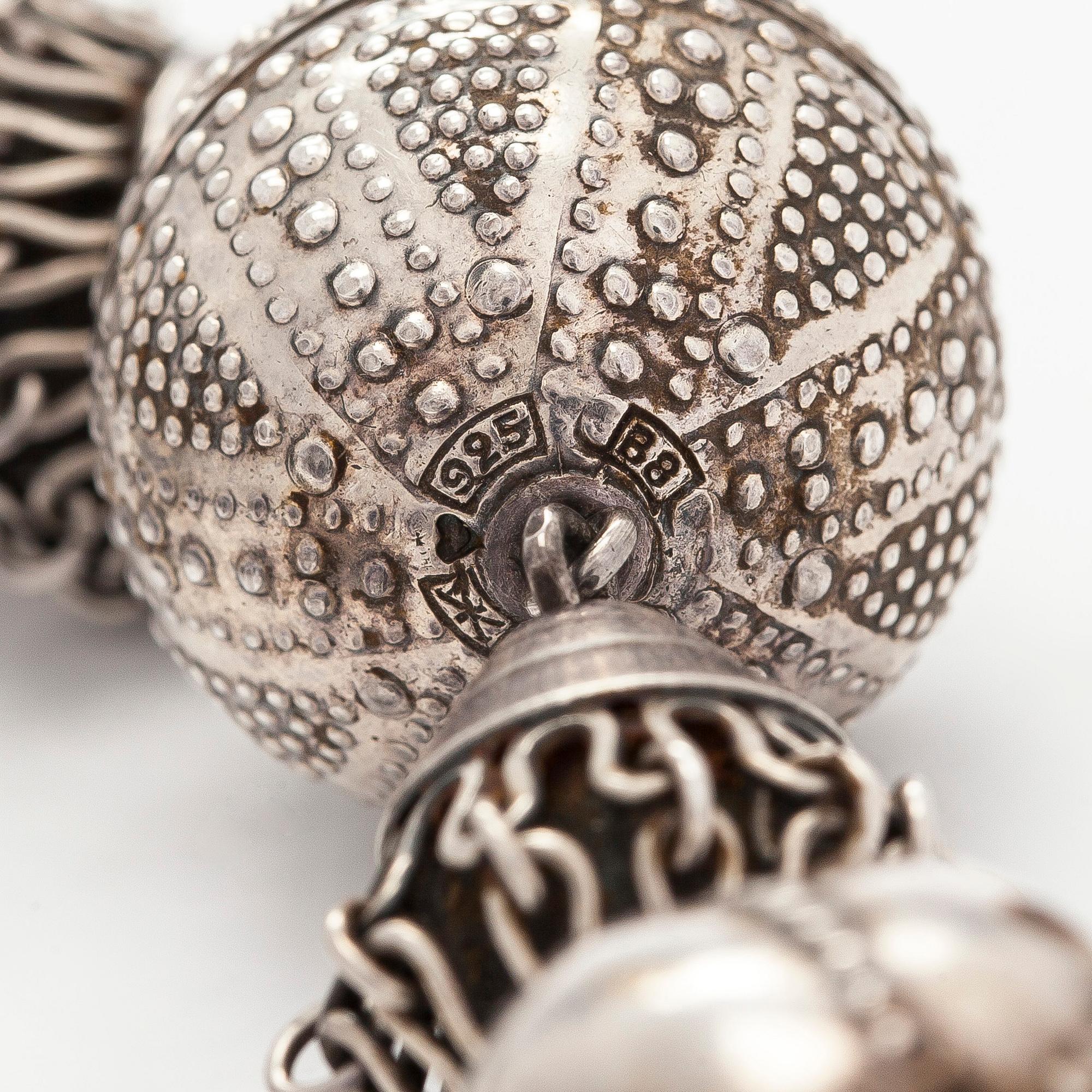 Kalevala Koru, A sterling silver necklace bracelet and earrings, "The Treasure from Halikko" 1979 and 1988.