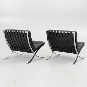 Ludwig Mies van der Rohe, Fåtöljer, ett par, "Barcelona", Knoll.