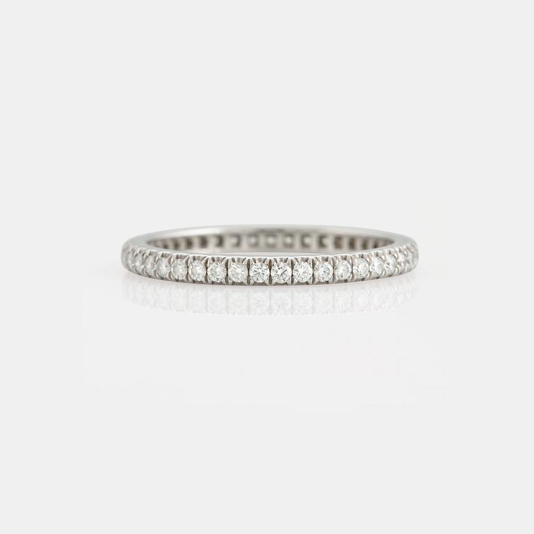 A Tiffany eternity band "Soleste" set with round brilliant-cut diamonds total weight ca 0.35 ct.