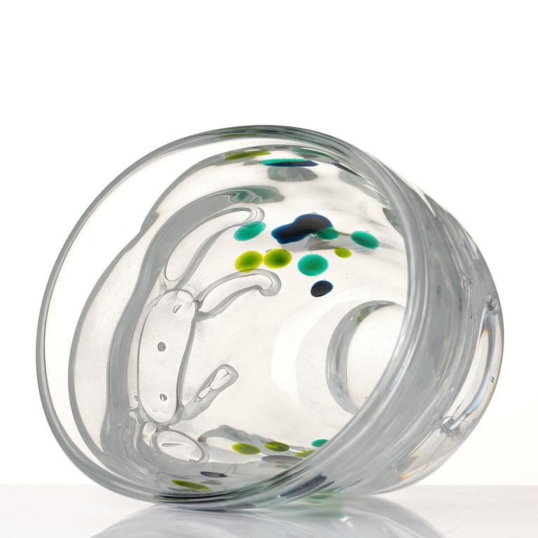 Bengt Edenfalk, a "Thalatta" glass vase, Skruf, Sweden 1960's.