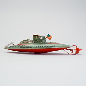 A tinplate Arnold submarine A2004, Germany, ca 1950.