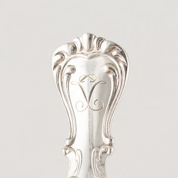 Twelve silver bouillon spoons, CG Hallberg, Stockholm, 1949-55.