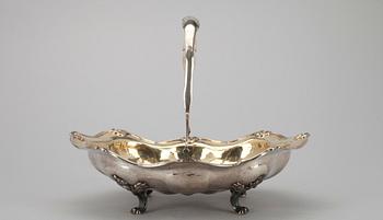 BRÖDKORG, silver, Carl Adolf Seipel, St. Petersburg 1880-tal. Vikt ca 638 g.