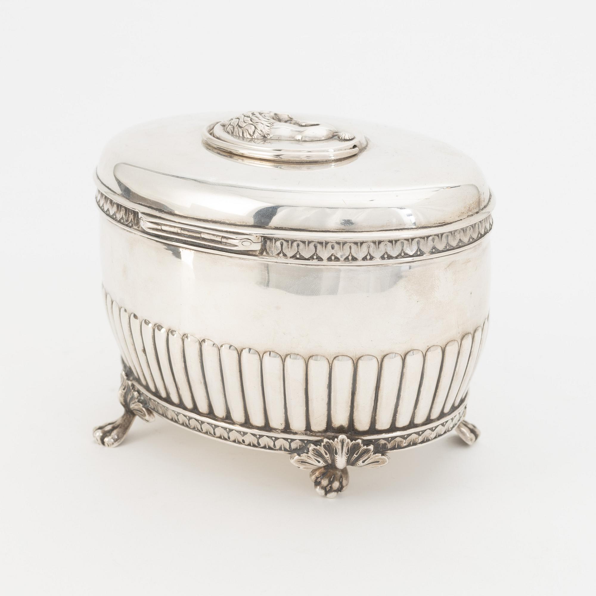 Sockerskrin, silver, gustaviansk stil, Norrköping 1916.