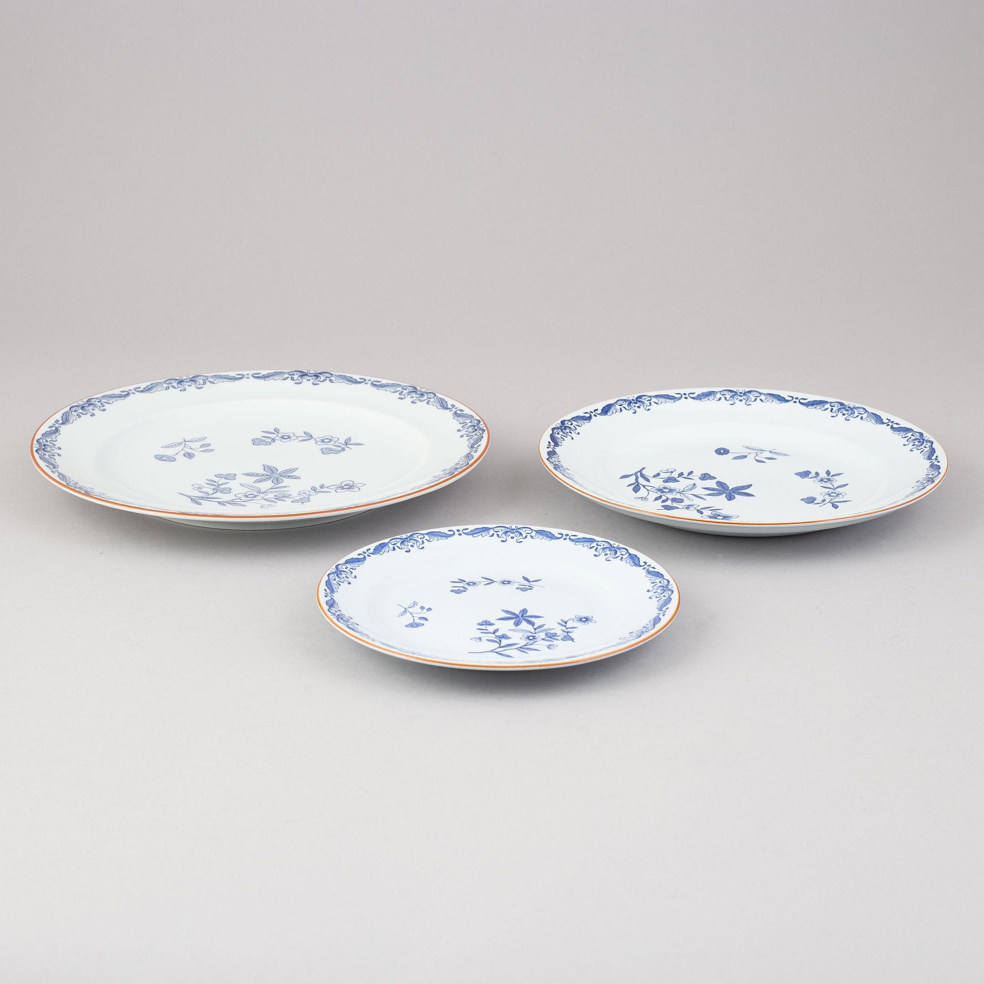 A 40 piece porcelain coffee and dinner service, 'East indies', Rörstrand, Sweden.