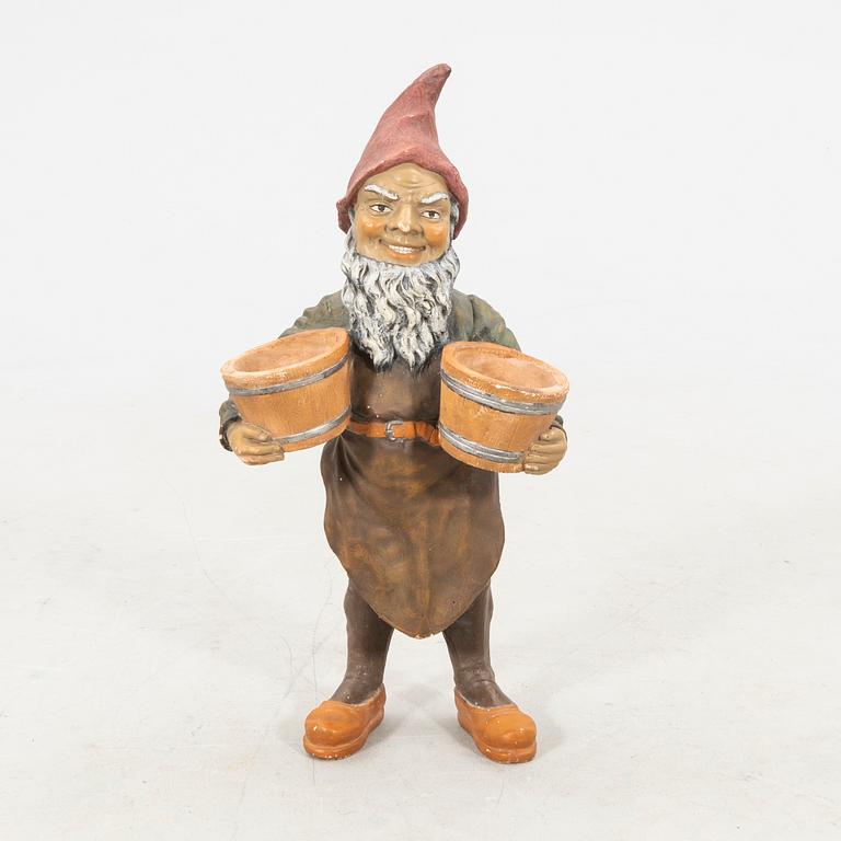 Gnome, second half of the 20th century, painted plaster.