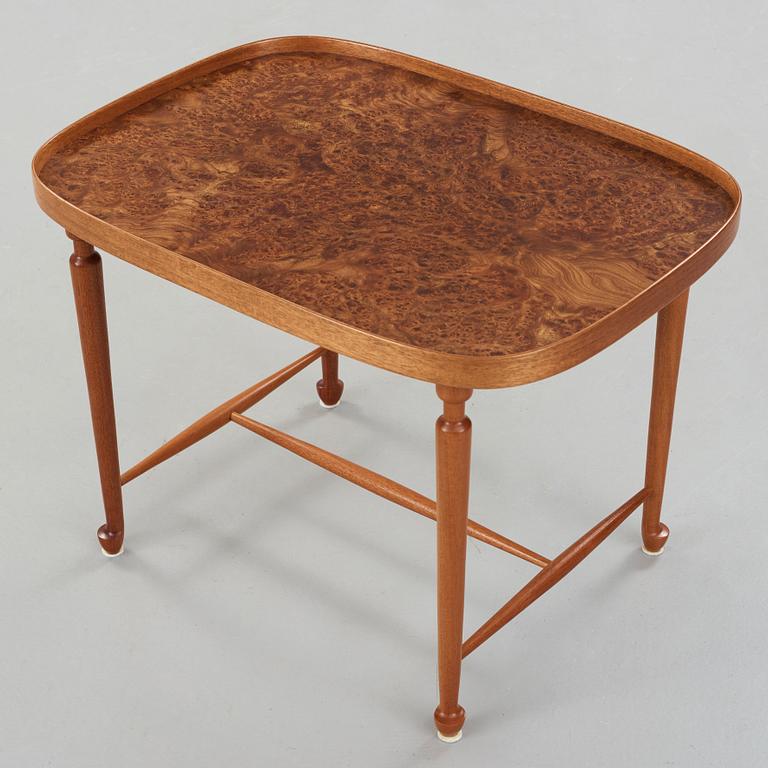 Josef Frank, A side mahogany and burrwood table, Svenskt Tenn, model 974.