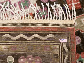 Märta Måås-Fjetterström, a carpet, "Svarta trädgårdsmattan", knotted pile, ca 356 x 219-220,5 cm, signed AB MMF.