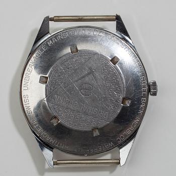 ARMBANDSUR, herr, stål, Atlantic Worldmater, 1960-70-tal.