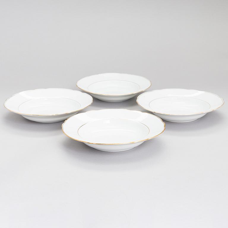 Russian porcelain dishes, totally 7, Kuznetsov and Kornilov, Russia 1861 - 1917.