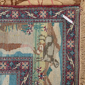 SEMIANTIK ISFAHAN FIGURAL. Möjligen Ahmad. 210 x 143,5 cm.