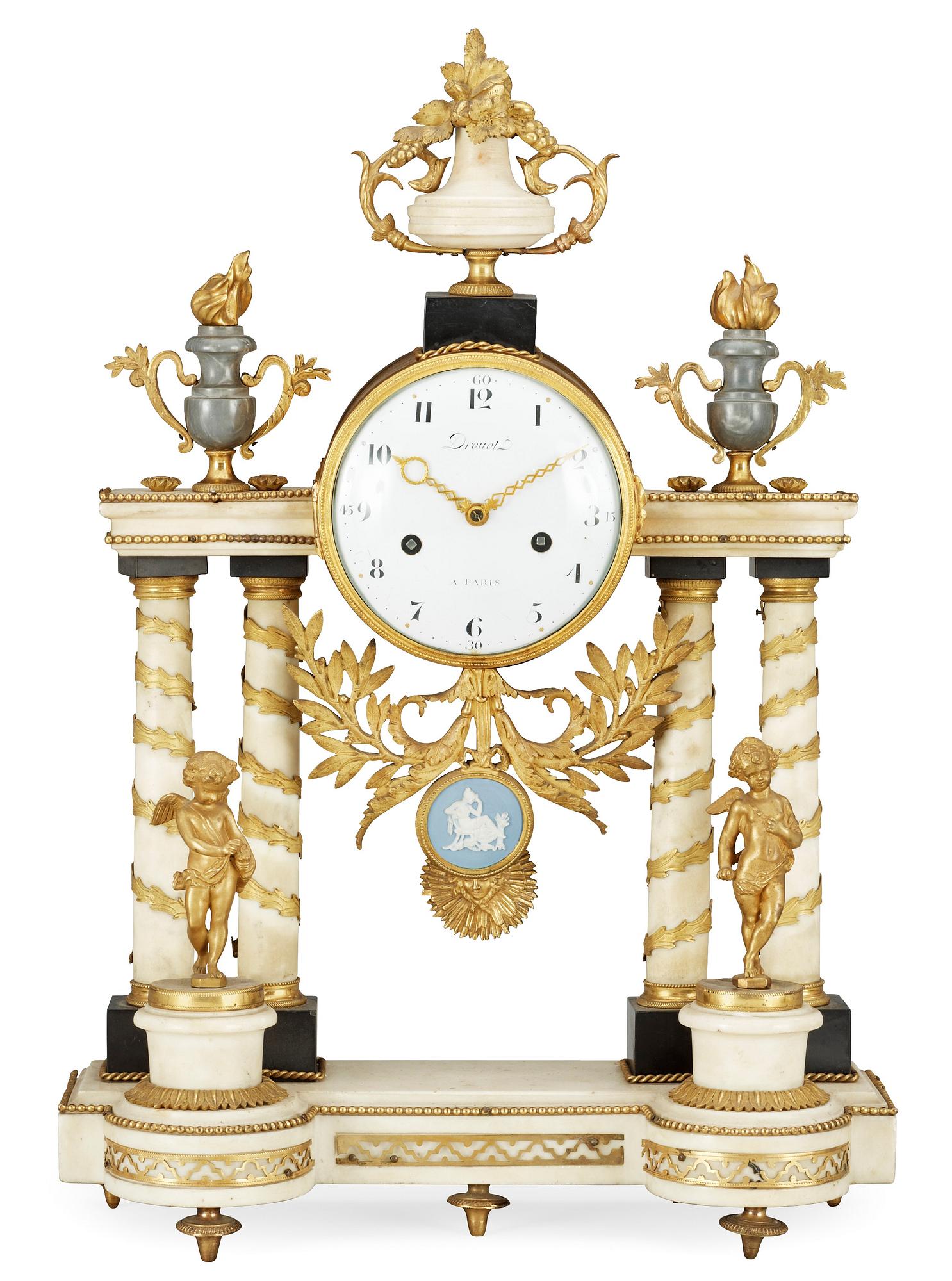 A Louis XVI late 18th Century mantel clock.