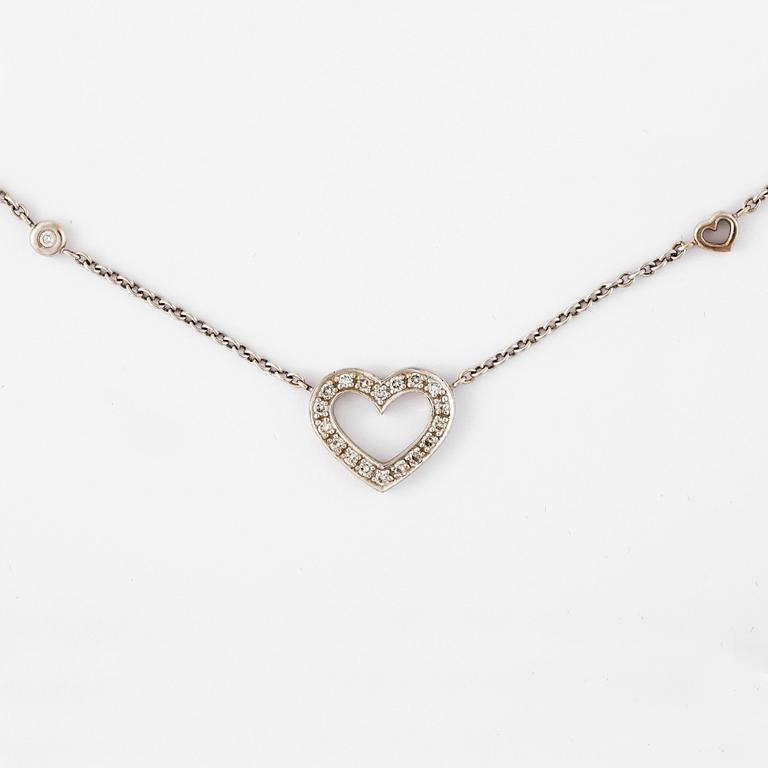 COLLIER, Ole Lynggaard, 18k vitguld med briljantslipade diamanter tot ca0,18ct.
