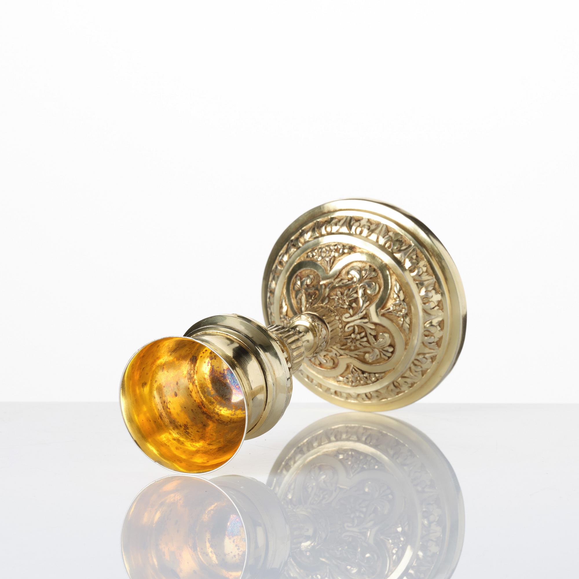 A Spanish colonial silver-gilt chalice, mark of Antonio Forcada y la Plaza, Mexico city, ca 1800.