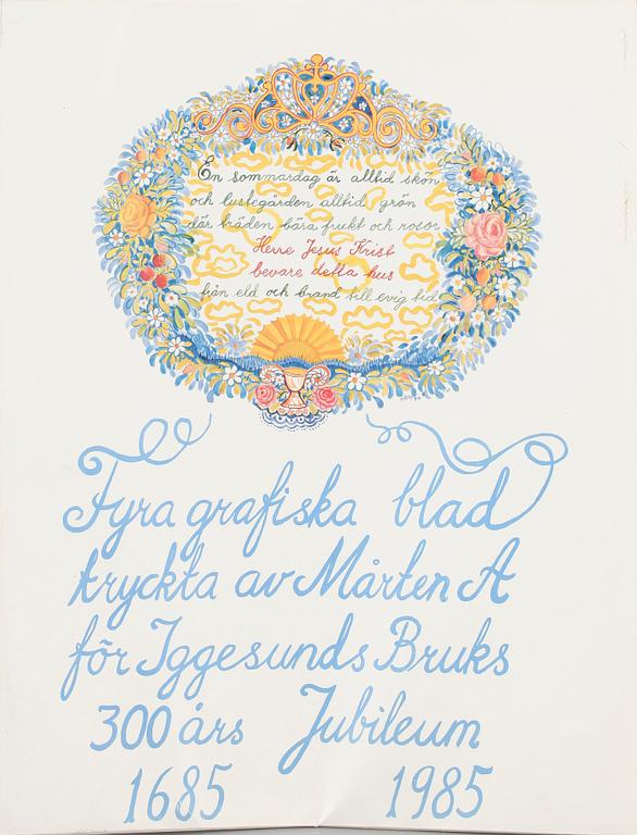 MÅRTEN ANDERSSON, 4 st, grafiska blad, signerade och numrerade 234/400.