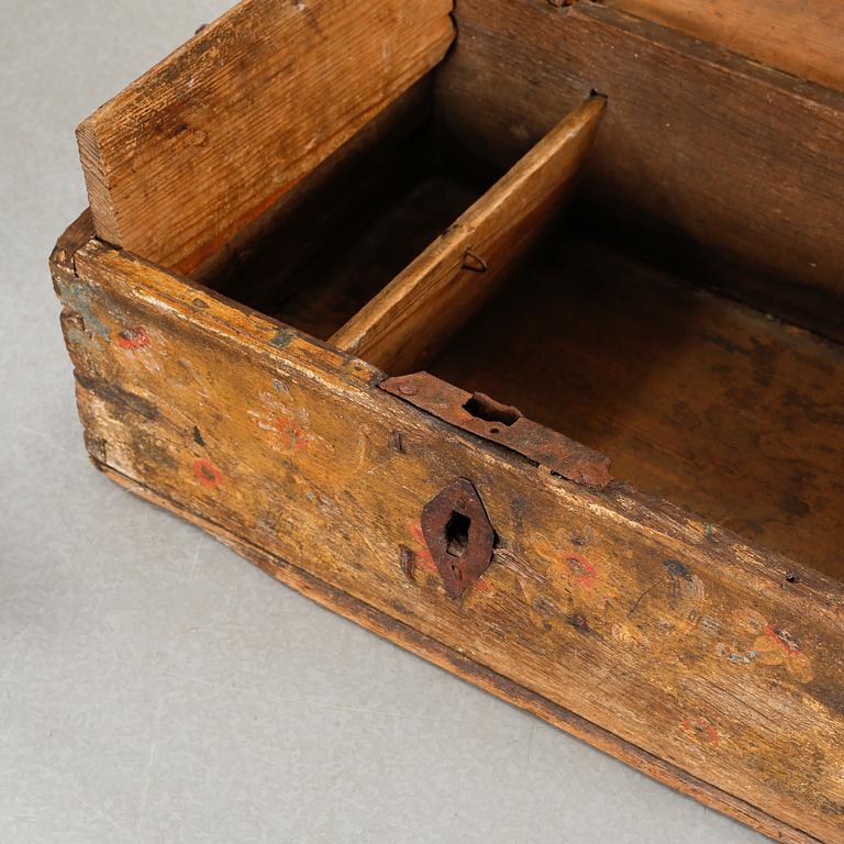 Four handicrrafted items from the 19th century.