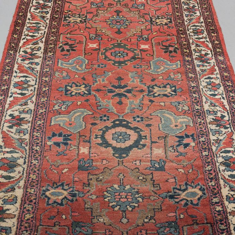 A CARPET, Old Hamadan, around  373 x 93 cm.