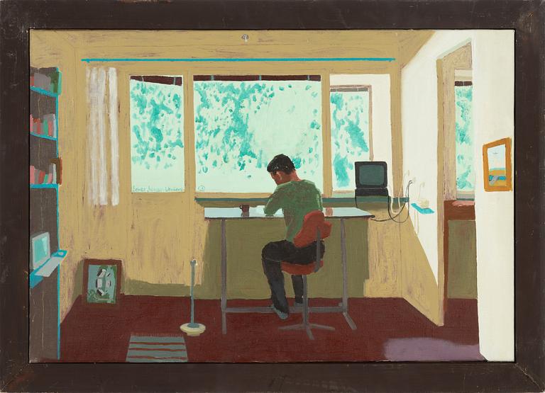 Bengt Jahnsson-Wennberg, triptyk, olja på duk, signerad.