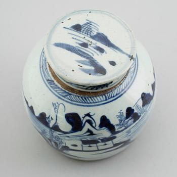 BOJAN med lock, porslin, Kina, 1800-tal.