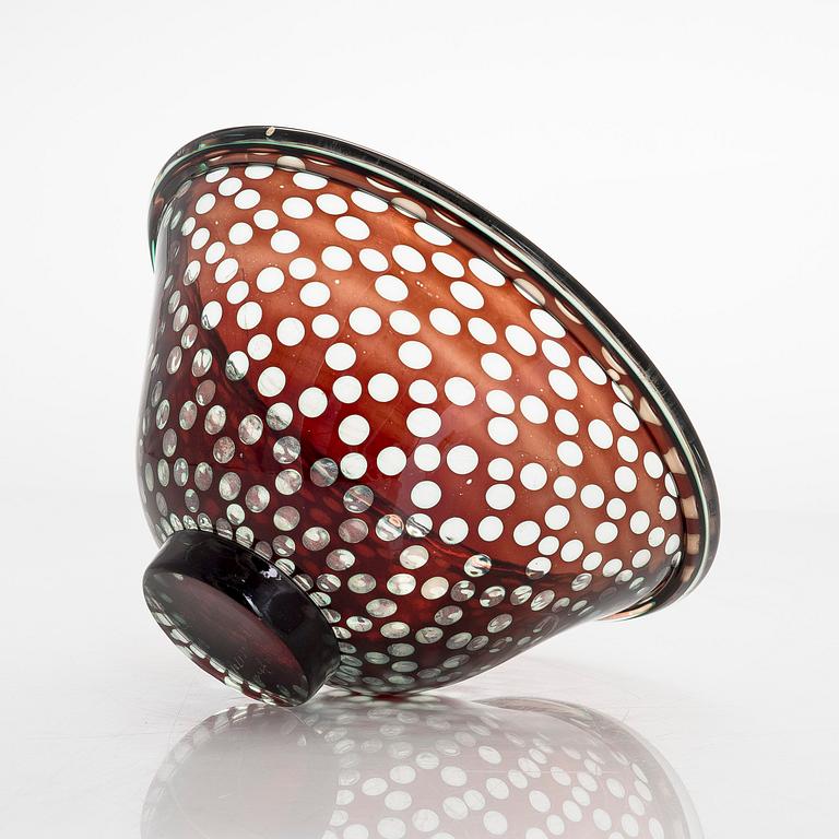 Edward Hald, a 'Graal' glass vase, signed Orrefors, S-graal 1701 L Edward Hald.