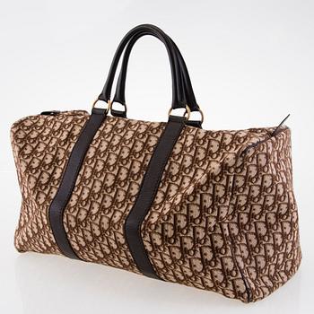 CHRISTIAN DIOR Vintage Brown Logo Weekend Bag.