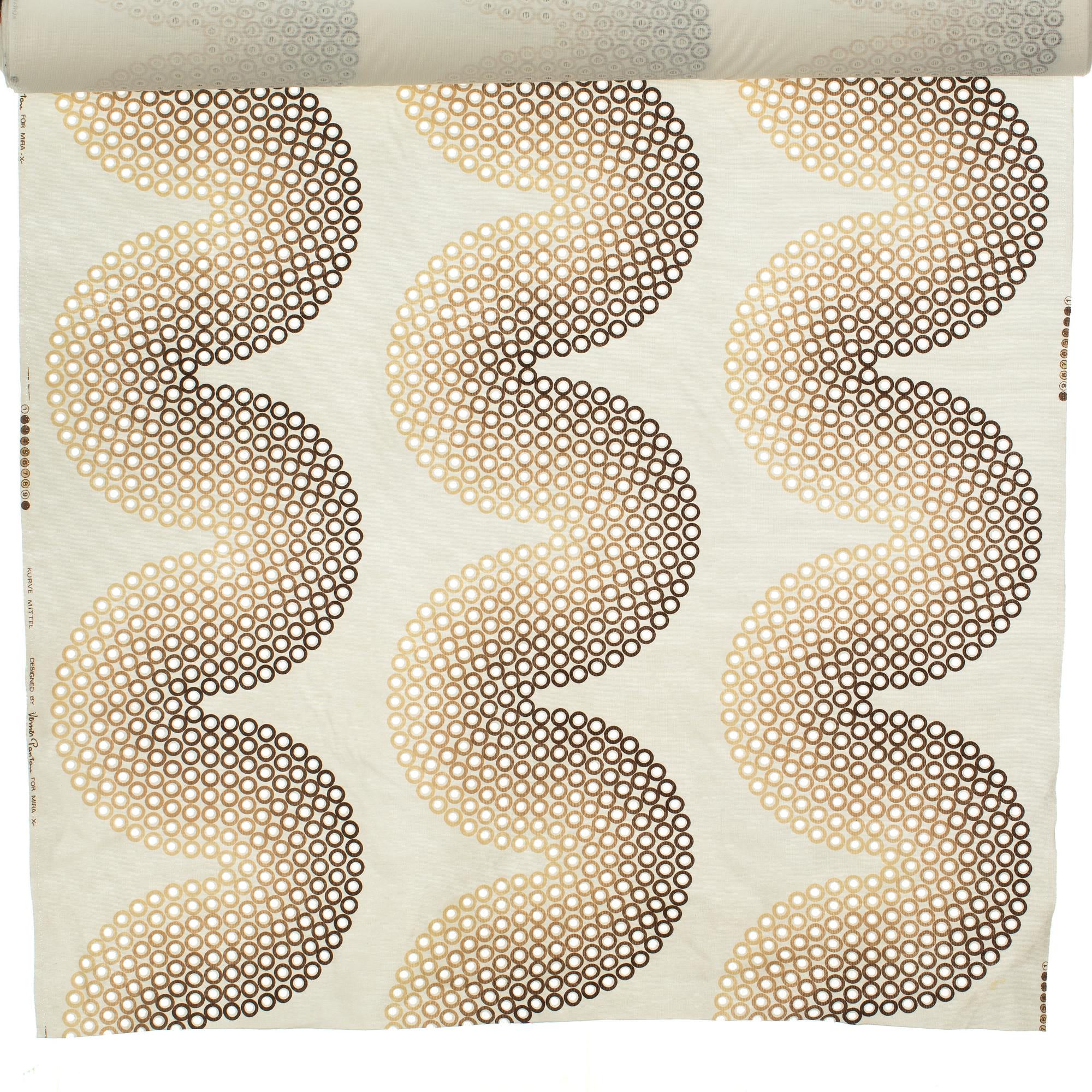 TEXTIL, viskos/polyester, Verner Panton för Mira-X. 1970-tal.