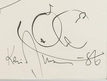 Kari Juva, ink, signed and dated -86.