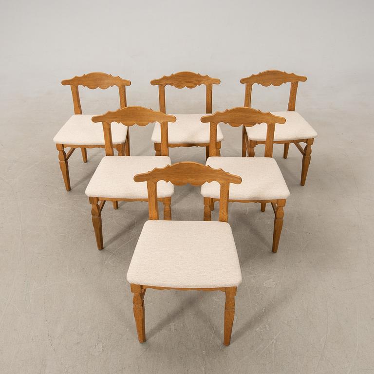Henning Kjærnulf, dining group 7 dlr EG furniture Denmark 1960s.
