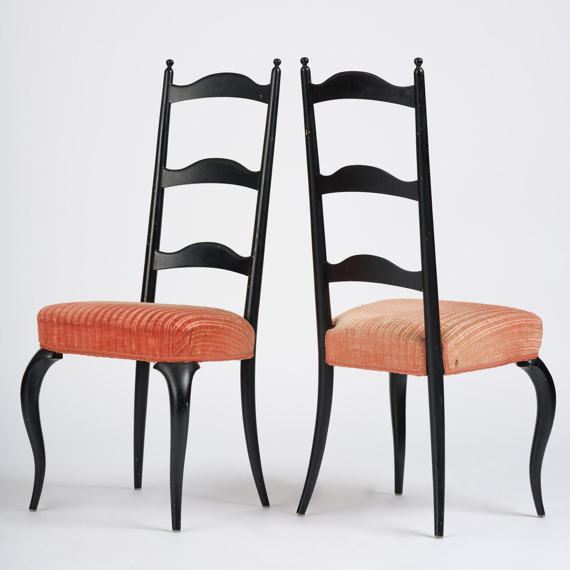 Uno Åhrén, a set of eight Swedish Grace dining chairs, 1920s.
