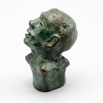 HELGE HÖGBOM, skulptur signerad, patinerad brons.