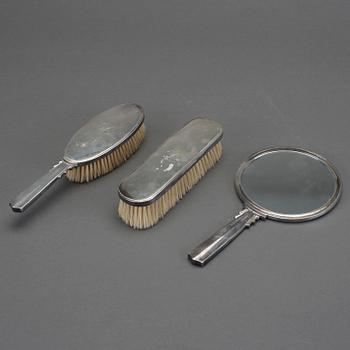 TOALETTSET, silver, 3 delar, Georg Jensen, 1900-tal.