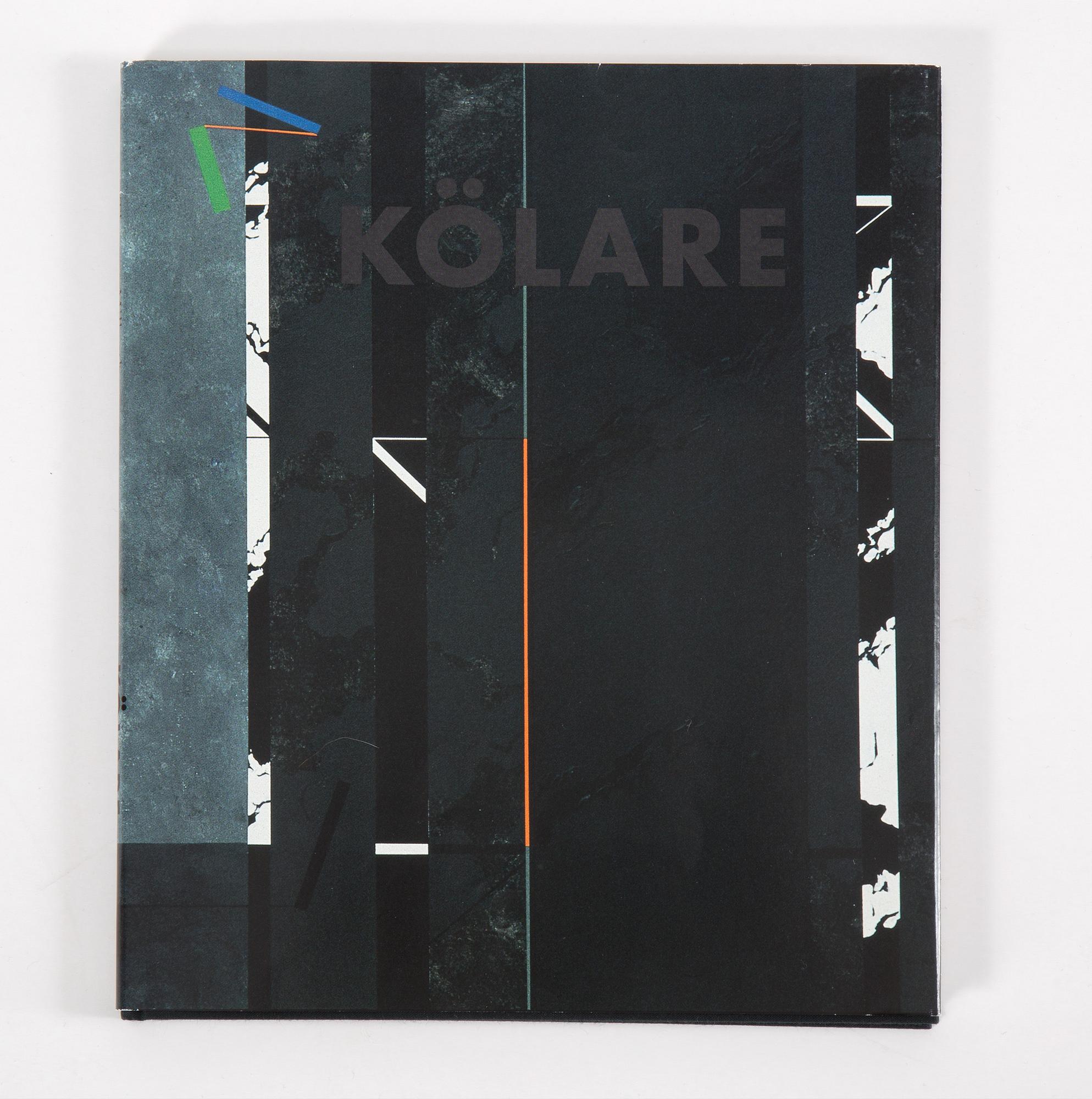 NILS KÖLARE, färgserigrafier, 3 st i mapp med bok, "Kolofon", signerade N. Kölare och numrerad 99/100 med blyerts.