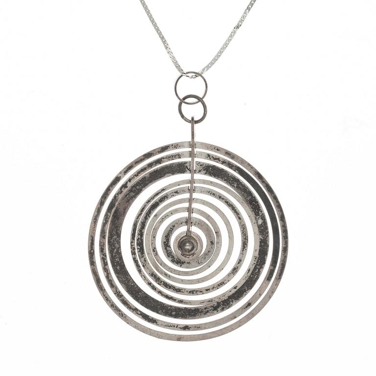 HÄNGSMYCKE, sterling silver, "Silvermåne" Tapio Wirkkala, N. Westerback, Helsingfors 1972.