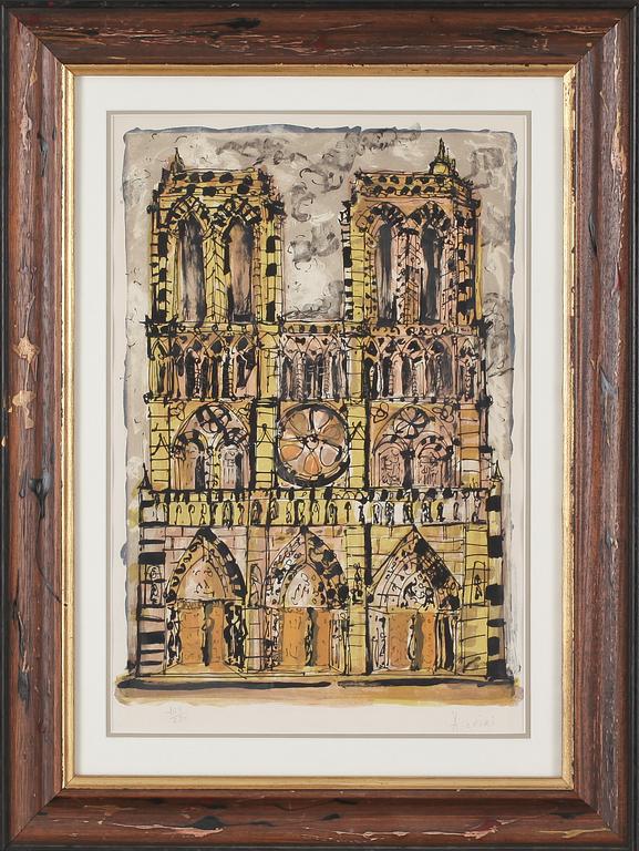 PAUL AIZPIRI, färglitografi, signerad och numrerad 169/220.