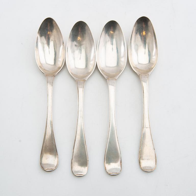 Table spoons, 4 pcs, silver, Gustaf Hamnqvist, Åmål, 1794.