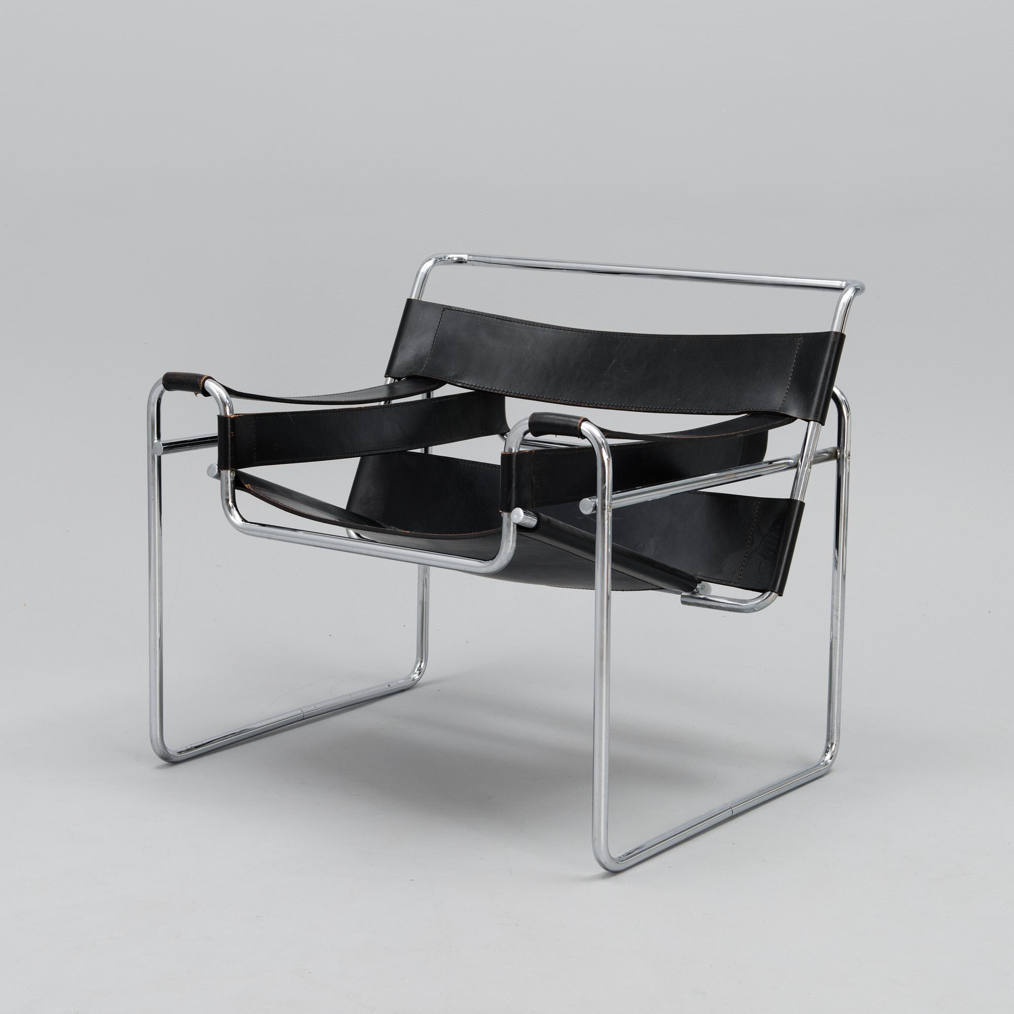 MARCEL BREUER,  fåtölj, "Wassily" 1970-tal.
