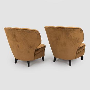 Fåtöljer, ett par, 1950-tal.