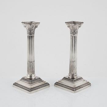 Ljusstakar, ett par, silver, Goldsmiths & Silversmiths Co. Ltd,  London, 1935.