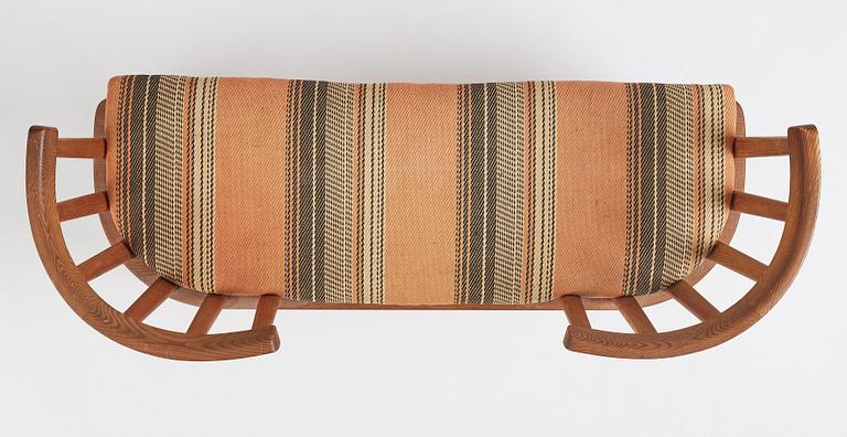 Axel Einar Hjorth, an "Utö" stained pine sofa, Nordiska Kompaniet 1930s.