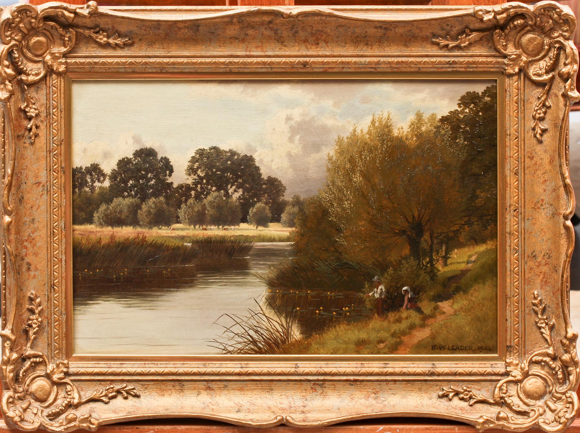 BENJAMIN WILLIAM LEADER, olja på duk, sign och dat 1904.
