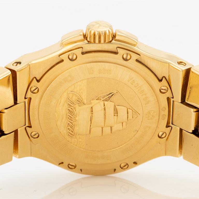 Vacheron Constantin, Overseas, "1st Generation Overseas", ca 1997. <b>Case size:</b> 35 mm
<b>Material:</b> 18K gold
<b>Movem...