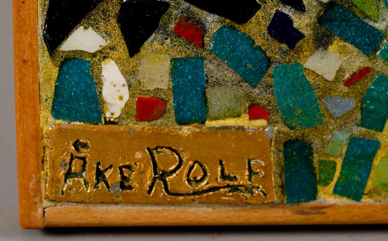 ÅKE ROLFSTADIUS, mosaik, signerad.