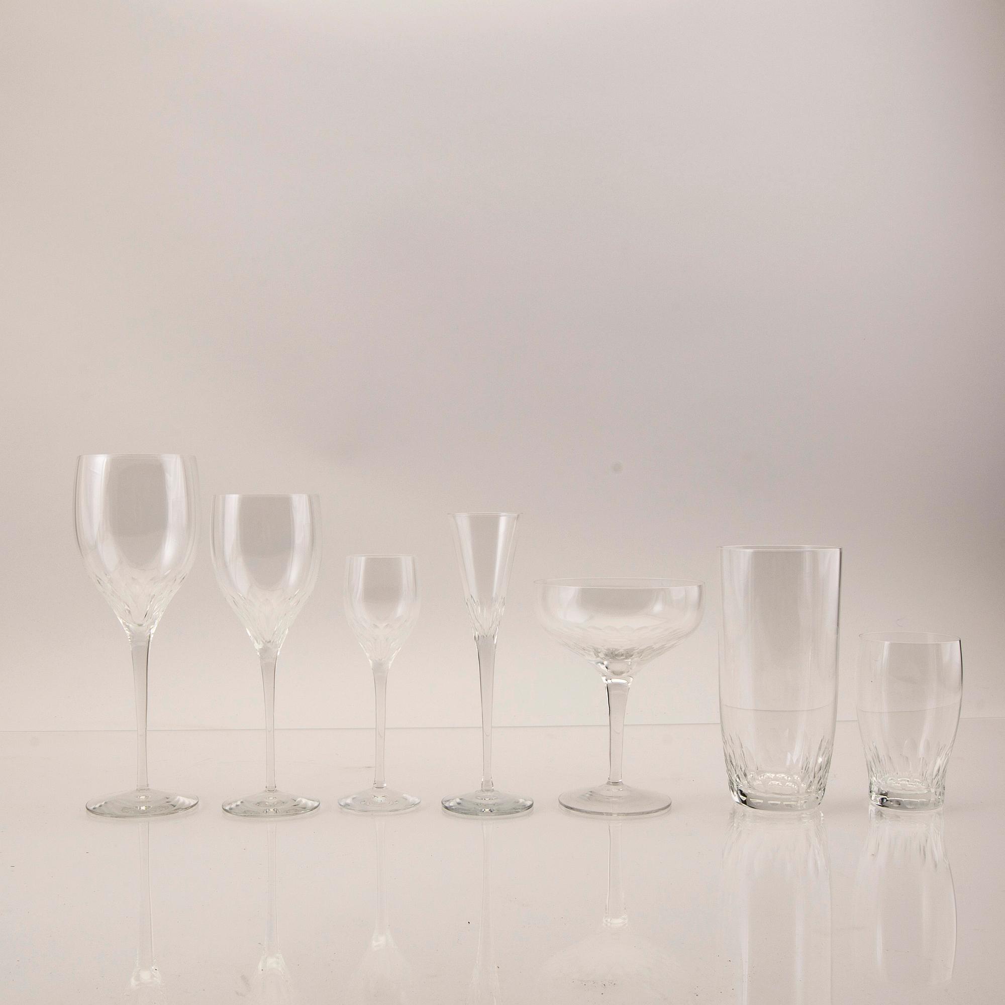 Nils Landberg, servis 91 dlr "Prelude" Orrefors 1900-talets andra hälft.