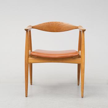 A model CH-35 armchair by Hans J Wetner, Carl Hansen, Denmark.